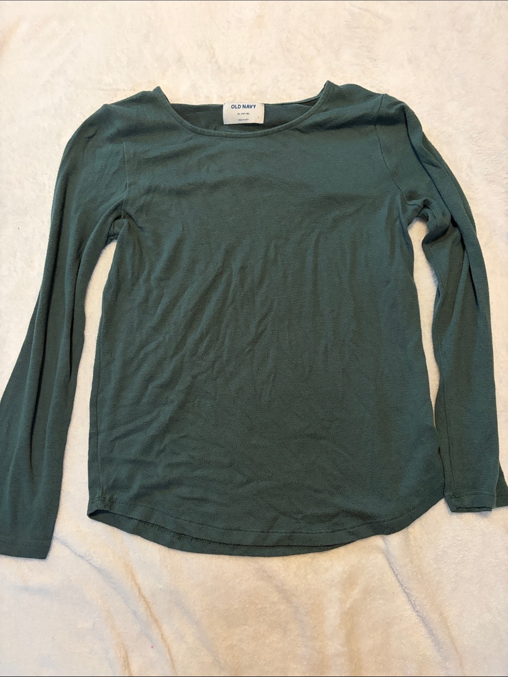 Old Navy Long Sleeve Scoop Neck Top - Deep Green